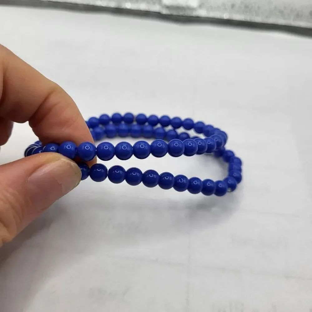 Elegant Blue Beaded Bracelets